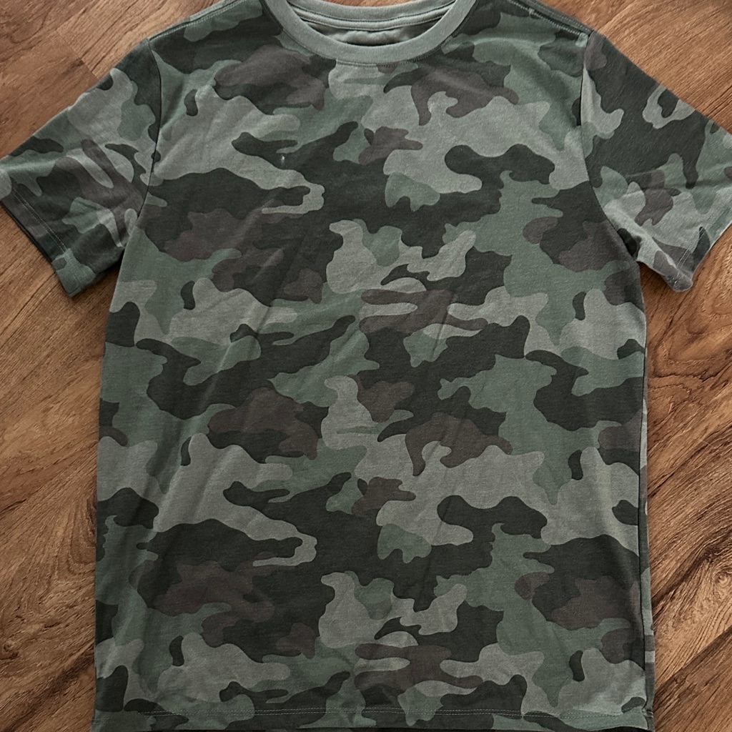 Cat & Jack Green Camouflage Kids Tee